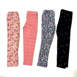 Carter's Kids Leggings Set - Pink, Black, Floral, Striped